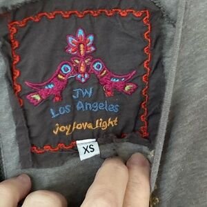 Johnny Was Grey Embroidered Dress-XS